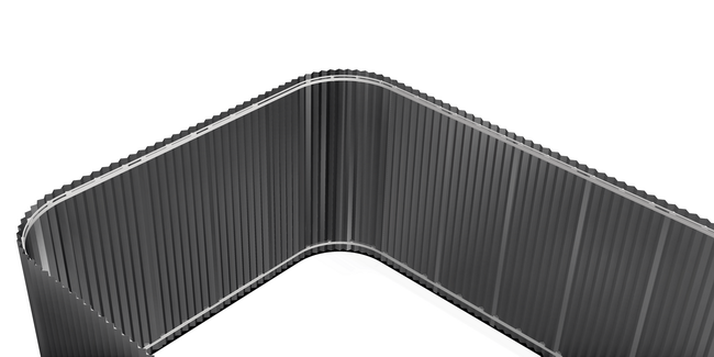 spiegelwand wellblech mirrorfinish axpo 12